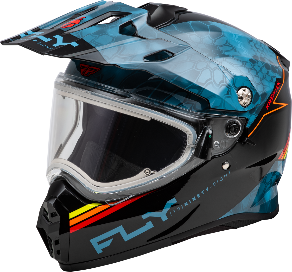 Trekker Cw Conceal Helmet Elec Shld Slate/Black/Red 2x - Cycle City Outdoors