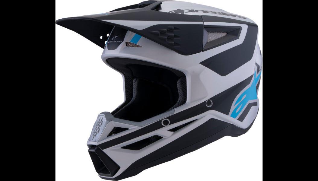 Alpinestars SM3 Heat Helmet Silver/Blue/Black Lg