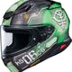 Shoei RF-1400 Zaku II TC-4 Full-Face Motorcycle Helmet - Green