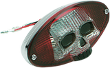 DRAG SPECIALTIES Taillight - Red Cat Eye with Skull Face 12-0403RCR-BC3 - Cycle City Outdoors