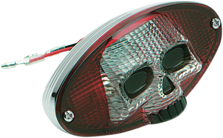 DRAG SPECIALTIES Taillight - Red Cat Eye with Skull Face 12-0403RCR-BC3 - Cycle City Outdoors