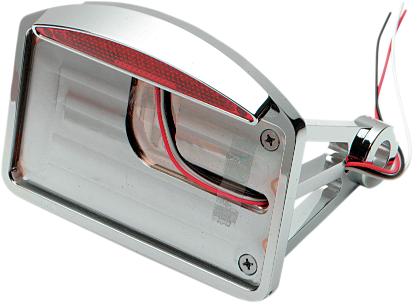 DRAG SPECIALTIES Side Mount Taillight/License Plate Mount - Flat Horizontal - Half-Moon 28-6042LEDBX1 - Cycle City Outdoors
