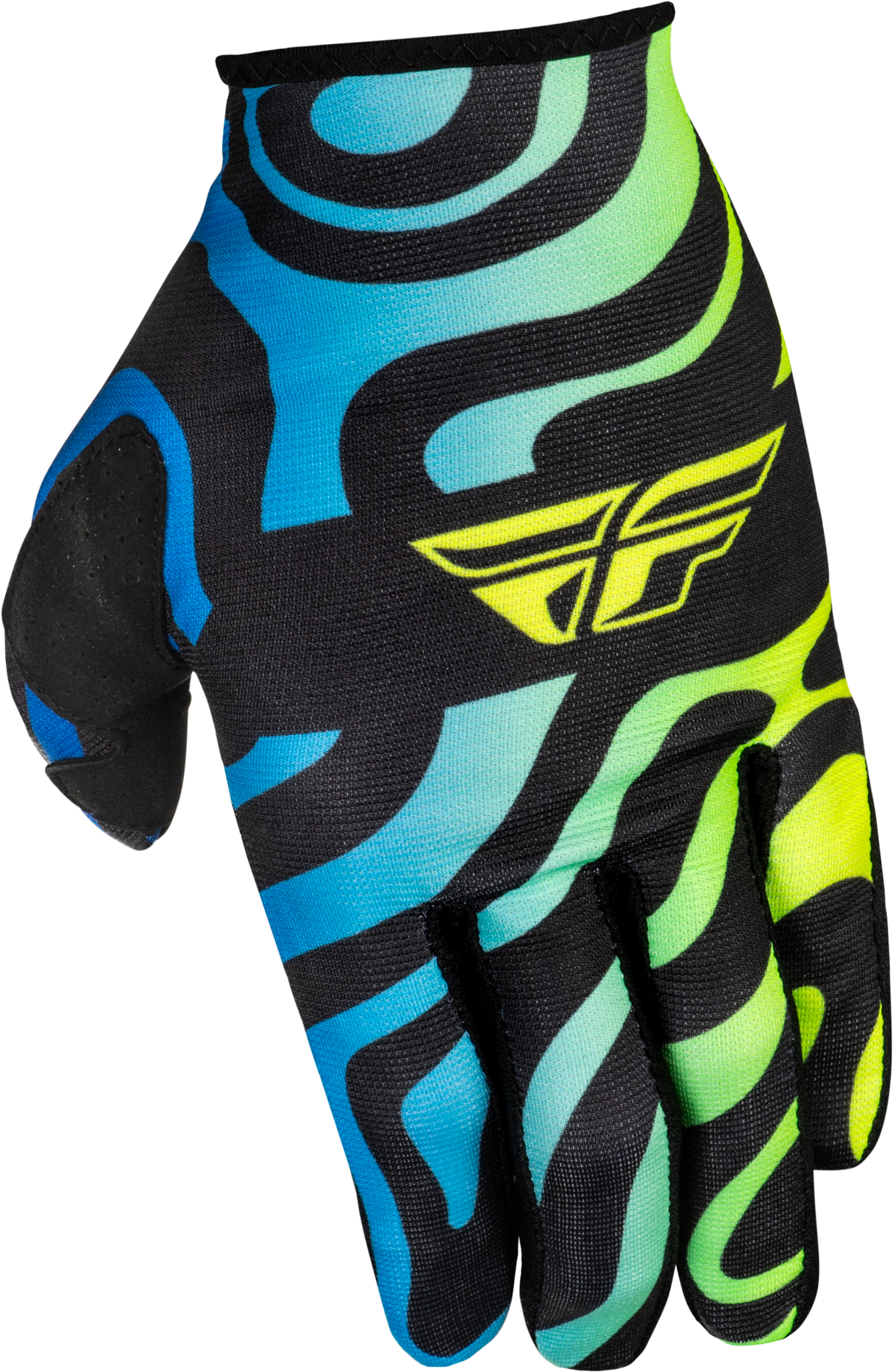 Lite Zen Gloves Black/Blue/Hi Vis 3x - Cycle City Outdoors