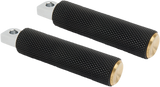 ARLEN NESS Passenger Knurled Footpegs - Brass - FL/FX '18-'23 07-945