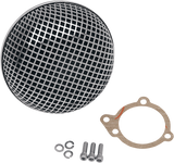 DRAG SPECIALTIES "Bob" Retro-Style Air Cleaner Kit - Chrome 14-0110SS