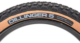 45NRTH Dillinger 5 Studded Fat Bike Tire - 27.5x4.5 Tan | 252 Concave Carbide Aluminum Studs | 60 TPI Tubeless