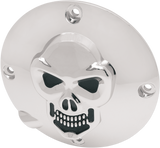 DRAG SPECIALTIES Skull Derby Cover - Chrome - 4-Hole 33-0063