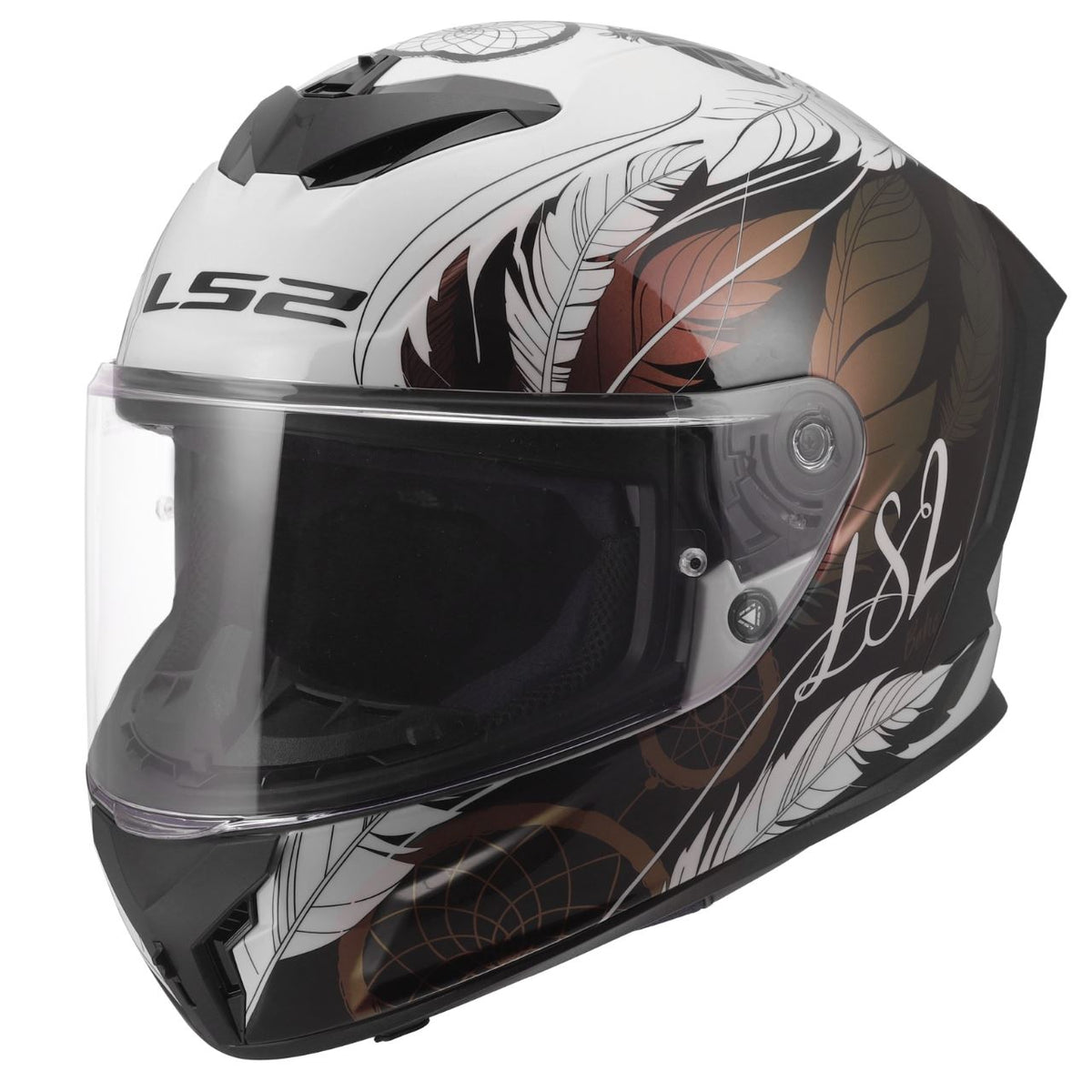 LS2 Rapid III Full Face Street Helmet | Dreamcatcher | Chameleon White | XS–3XL | 820-1231