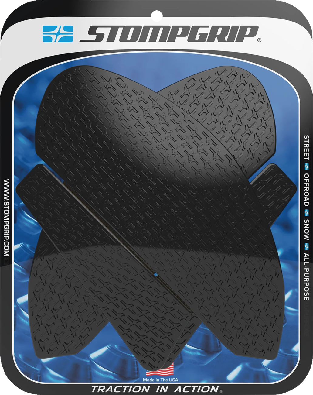 STOMPGRIP 55-14-0182B Tank Grips - Icon - Black - Yamaha - YZF '22-'25 | Street