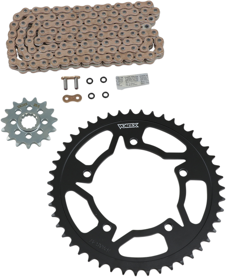 VORTEX CKG6292 Chain and Sprocket Kit - HFRS - Gold - Suzuki GSX-R600 | Street