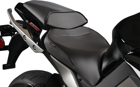 Sargent WSP-615N-19 World Sport Performance Seat - Black - Carbon FX - with Rear Seat Cover - Kawasaki '11-'16