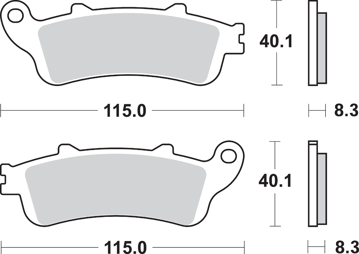 SBS Sintered Rear Brake Pads - 736LS (Honda ST1300 / VTX1800C / VTX1800R 1997–2016)