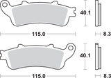 SBS Sintered Rear Brake Pads - 736LS (Honda ST1300 / VTX1800C / VTX1800R 1997–2016)