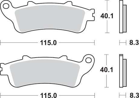 SBS Sintered Rear Brake Pads - 736LS (Honda ST1300 / VTX1800C / VTX1800R 1997–2016)