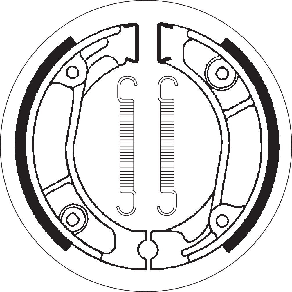 SBS Organic Base Brake Shoes - 2013 (Honda XL125 / XL200R / CRF150F 1970–2020)