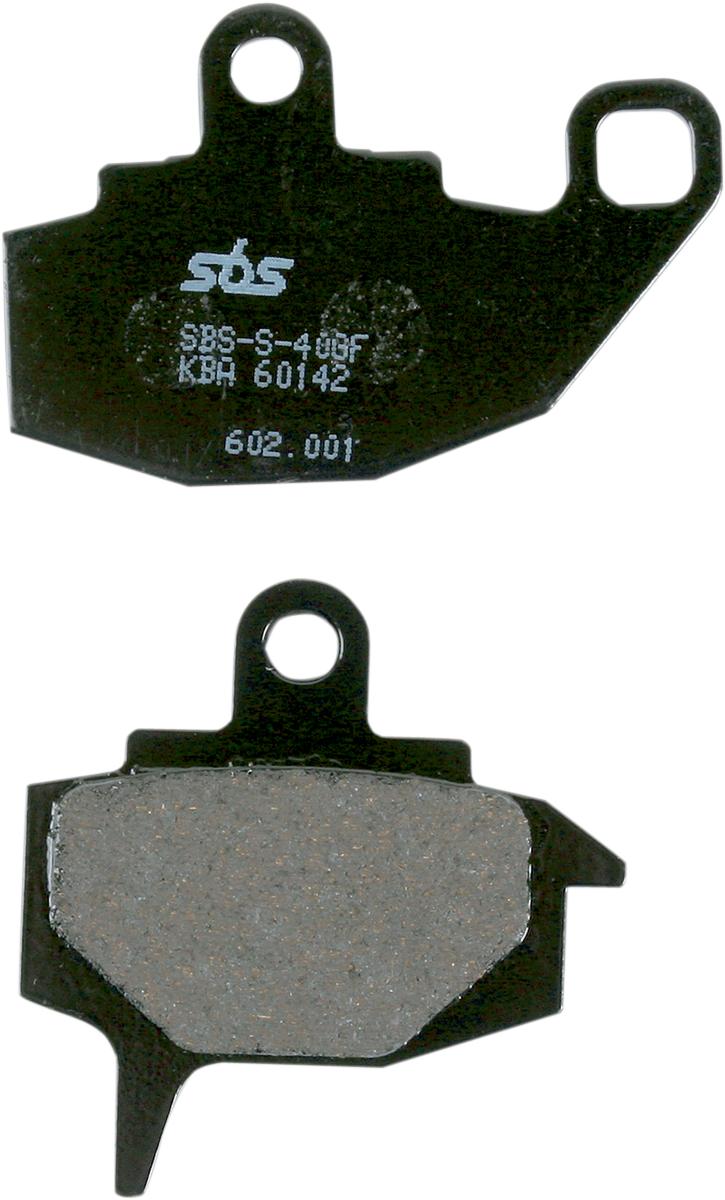 SBS HF Series Organic Base Front Brake Pads - 602HF (Kawasaki KL 650 A / KLR650 / KX125 1987–2007)