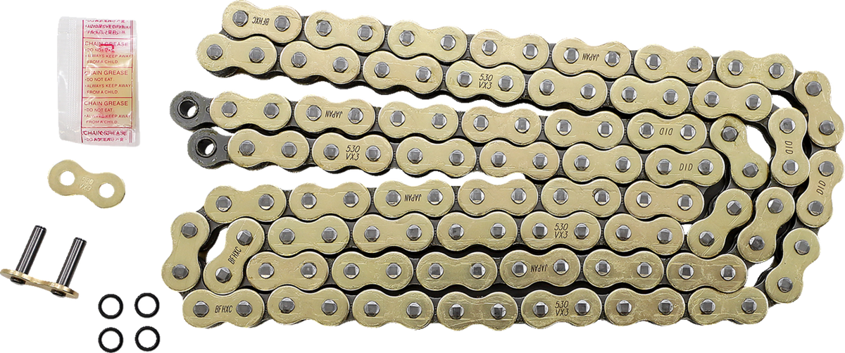DID M530VX3G120ZB 530 VX3 - Drive Chain - 120 Links - Gold | Adventure/ATV/UTV