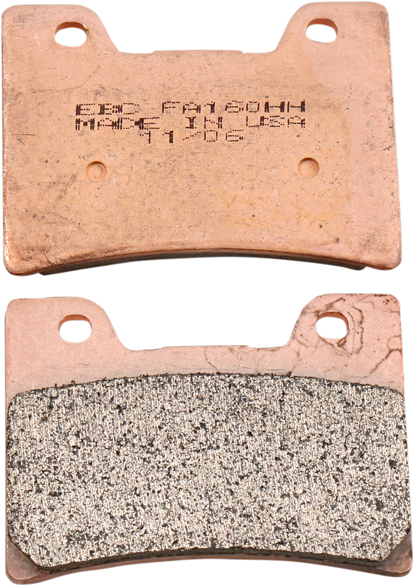EBC FA-HH Series Sintered Front Brake Pads - FA160HH (Yamaha VMX 1200 V-Max / FZR 600 / FZR600R 1989–2007)