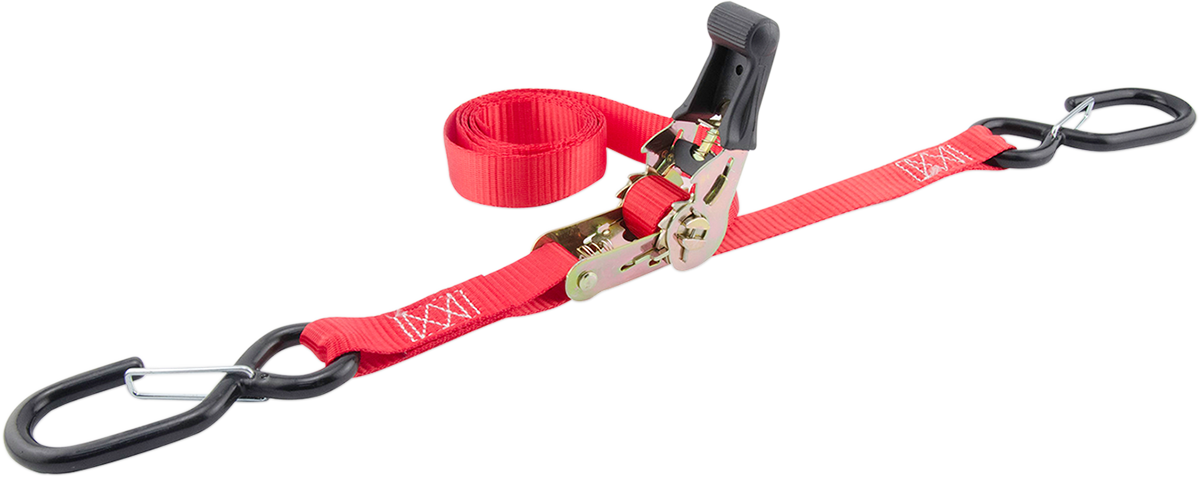 Erickson 05710 Tie-Down Straps - Ratchet - 1" x 6' - Red - Pair | ATV/UTV/Off-Road