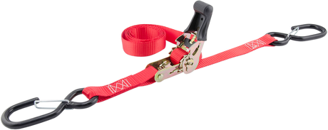 Erickson 05710 Tie-Down Straps - Ratchet - 1" x 6' - Red - Pair | ATV/UTV/Off-Road