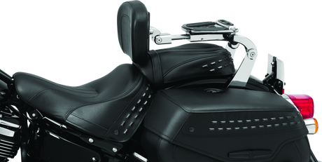 Kuryakyn Fixed Mounts Multi-Purpose Driver & Passenger Backrest 18-Up Softail Black - Cycle City Outdoors