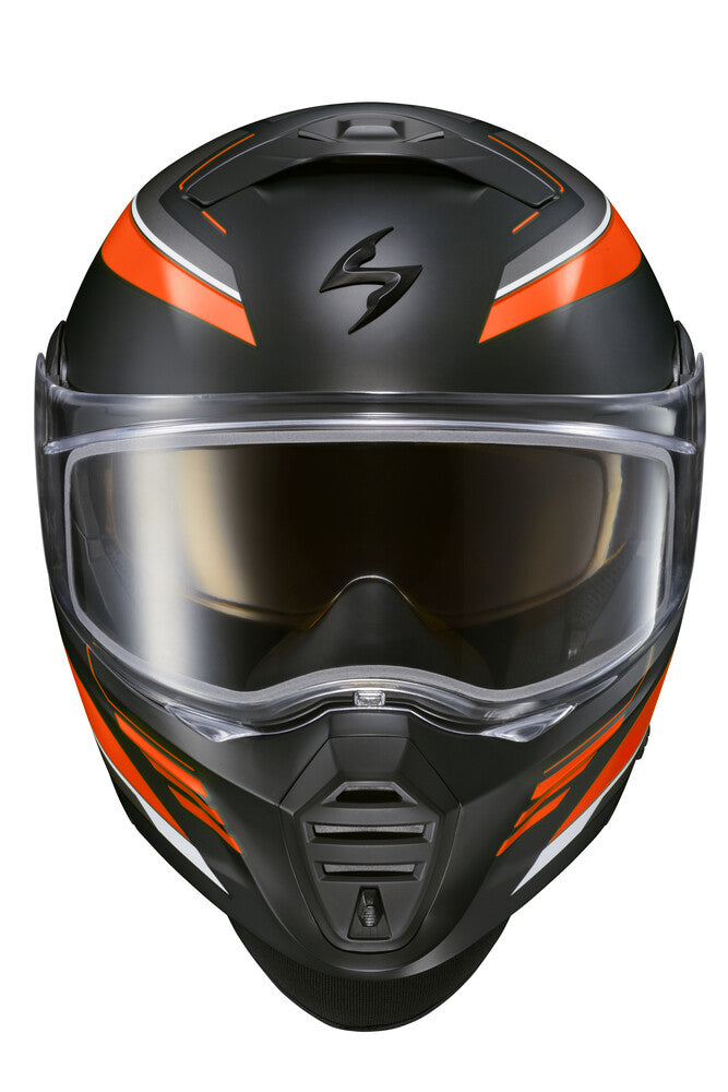 Scorpion - Exo Gt930 Cold Weather Helmet Modulus Orange Lg (Dual Pane)