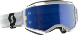 Fury Goggle White Blue Chrome Works