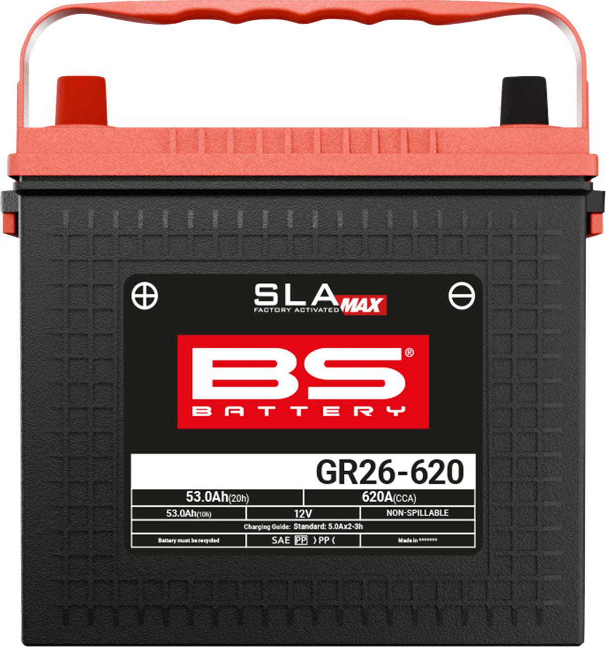 BS Battery GR26 AGM Battery | Group 26 | 12V 51Ah 570 CCA