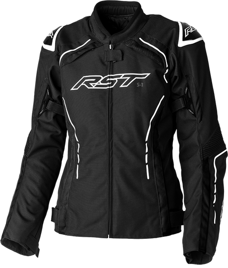 Ladies S1 Ce Jacket Black/White Textile Xs