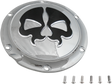 DRAG SPECIALTIES Split Skull Derby Cover - Chrome 78044