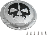 DRAG SPECIALTIES Split Skull Derby Cover - Chrome 78044