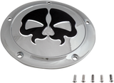 DRAG SPECIALTIES Split Skull Derby Cover - Chrome - Touring 78046