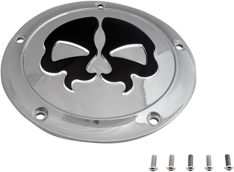 DRAG SPECIALTIES Split Skull Derby Cover - Chrome - Touring 78046