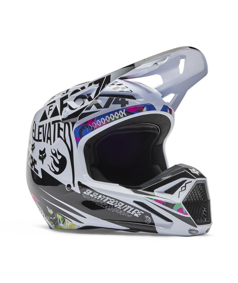 Fox Racing - V1 Image Cosmo Helmet - White/Black – Cycle City Outdoors