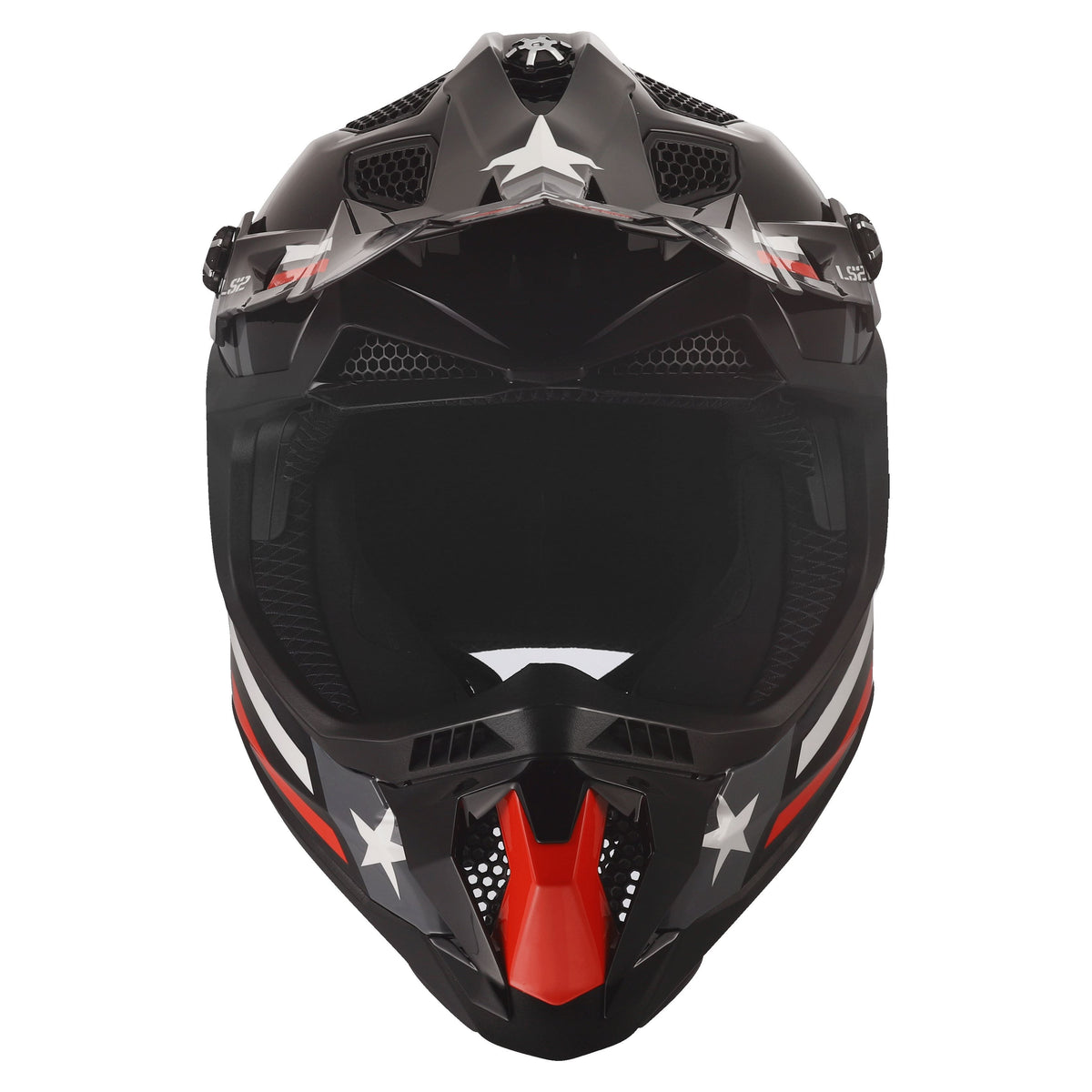LS2 Subverter EVO Motocross Helmet | Trooper | Gloss Black/White | XS–3XL | 700-1251