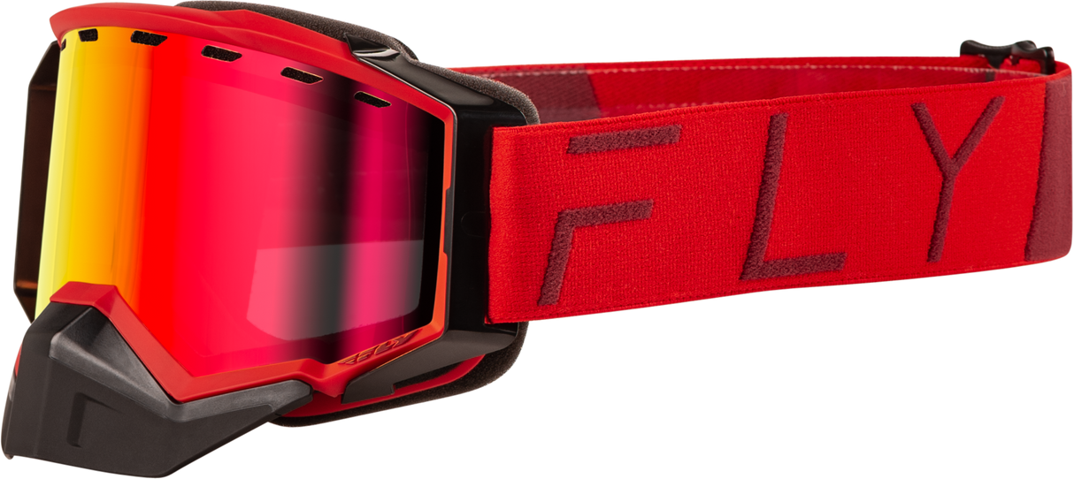 Zone Pro Snow Goggle Red W/ Red Mirror/Plrzd Smoke Lens - Cycle City Outdoors
