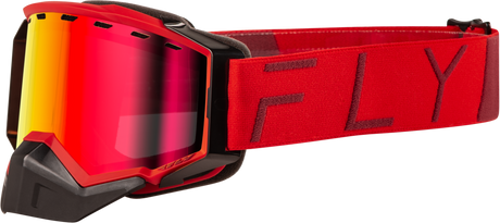 Zone Pro Snow Goggle Red W/ Red Mirror/Plrzd Smoke Lens - Cycle City Outdoors