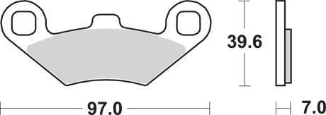 SBS Sintered Front Brake Pads - 716ATS (Polaris Scrambler 500 4x4 / Trail Blazer 250 / Trail Boss 330 1988–2017)