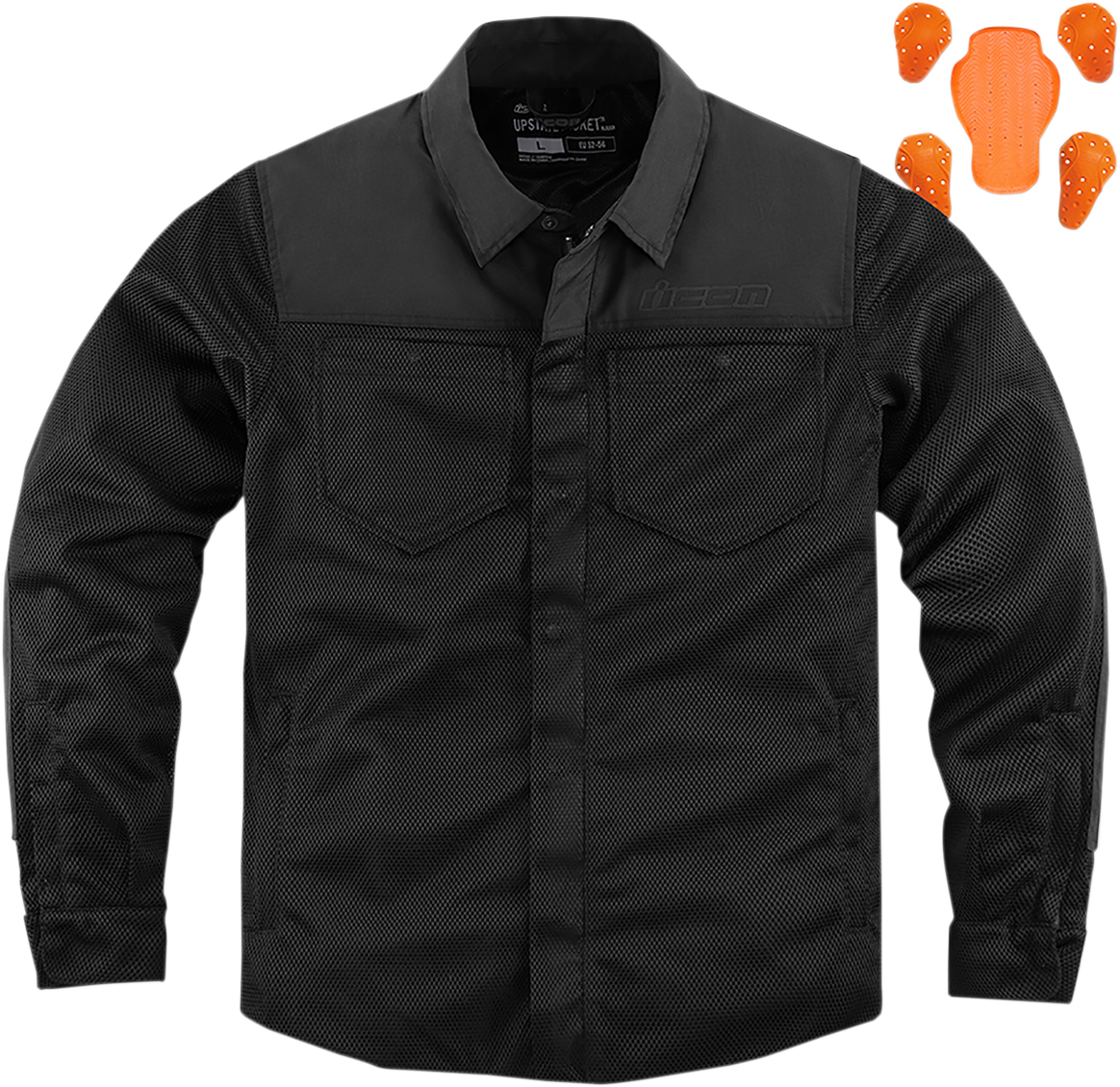 ICON Upstate Riding Shirt - Black - Medium 2820-5085