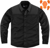 ICON Upstate Riding Shirt - Black - Medium 2820-5085