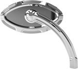 ARLEN NESS Mirror - Beveled - Side View - Short - Cat Eye - Chrome - Left 13-131