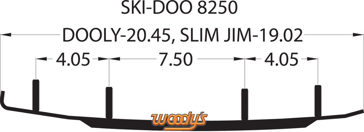 WOODY'S Dooly* Runners - 4" - 90? DS4-8250