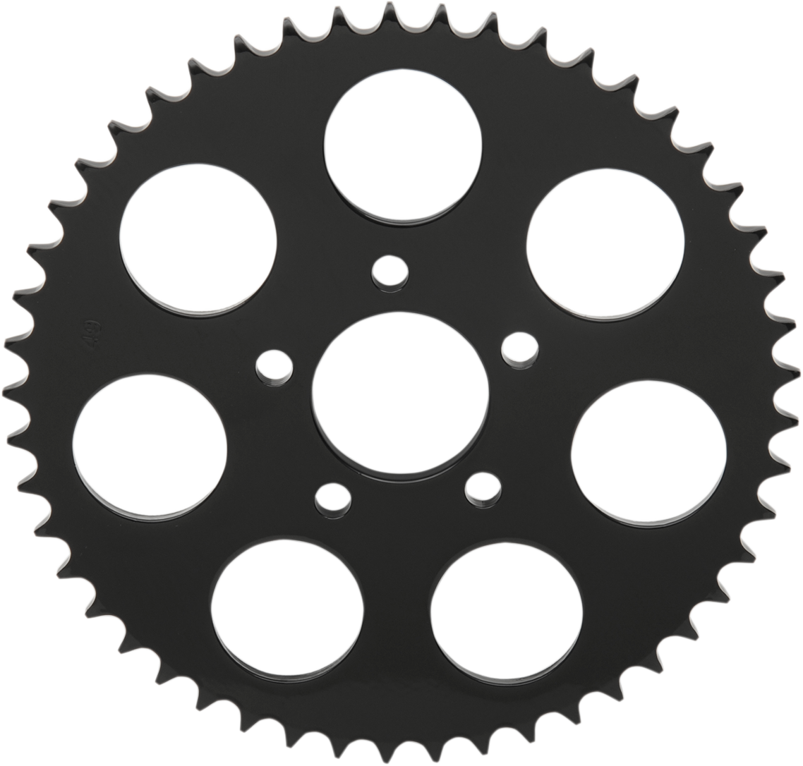 DRAG SPECIALTIES Rear Sprocket - Flat - Gloss Black - 49 Tooth - Big Twin 16422EB