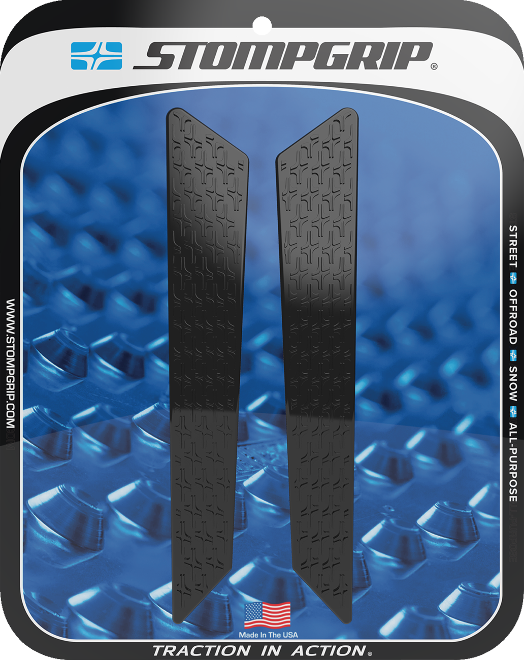 STOMPGRIP 55-14-0208B Tank Grips - Icon - Black - Triumph - Tiger '22-'25 | Street