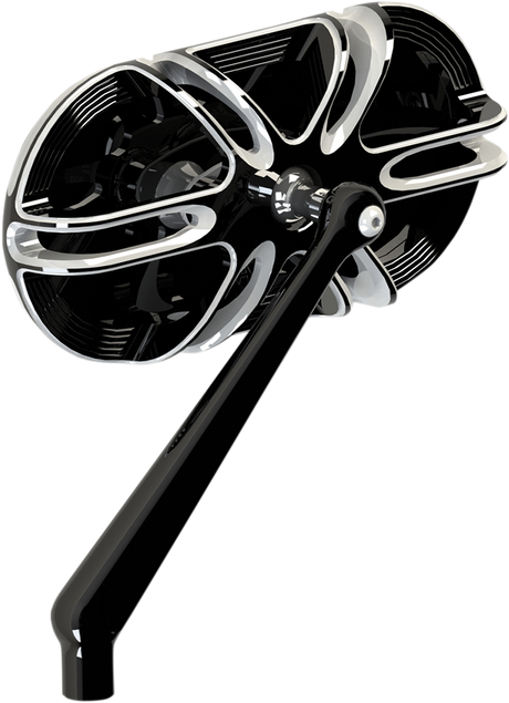 ARLEN NESS Mirror - Side View - Caged Series/Deep Cut - Black - Left 13-164