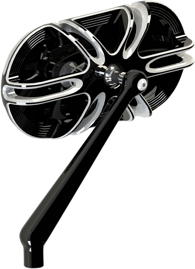 ARLEN NESS Mirror - Side View - Caged Series/Deep Cut - Black - Left 13-164