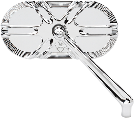ARLEN NESS Mirror - Side View - Caged Series/Deep Cut - Chrome - Left 13-165