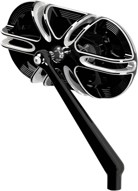 ARLEN NESS Mirror - Side View - Caged Series/Deep Cut - Black - Right 13-166