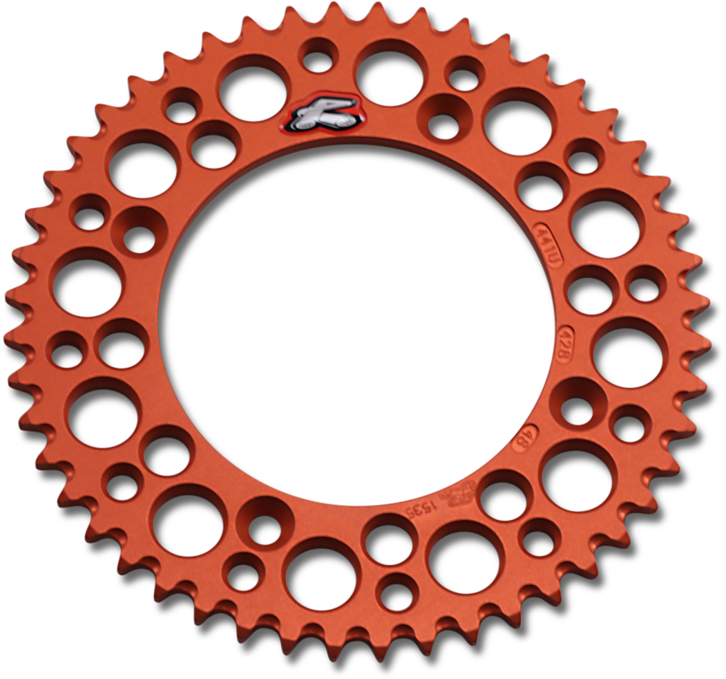 RENTHAL Rear Sprocket - Aluminum - 48 Tooth - Orange - Gas Gas/Husqvarna/KTM 441U-428-48GPOR
