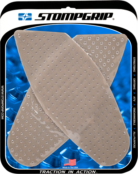 STOMPGRIP 55-10-0054C Tank Grips - Volcano - Clear - Suzuki -GS '08-'09 | Street